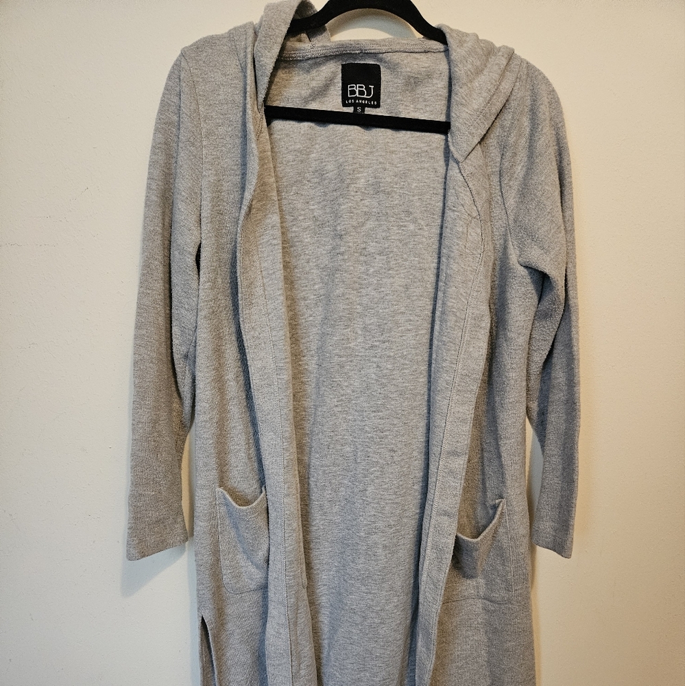 Gray Longline Cardigan